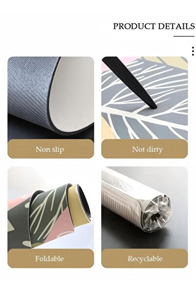 Generic 2 Pieces Diatom Mud Kitchen Mat Set Bathroom Bath Rug Mat Extra Soft and Absorbent Bath Rugs Non-Sli