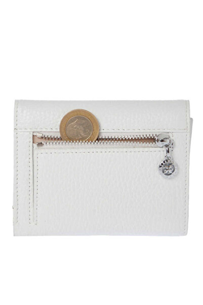 Tergan Portofel alb pentru femei din piele naturală - S1CB00005809-B69