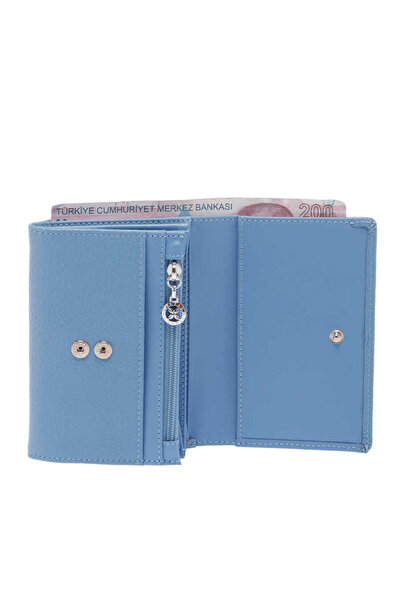 Tergan Γυναικείο πορτοφόλι μπλε γνήσιο δέρμα - S1CB00005815-T6L