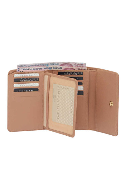 Tergan Powder Genuine Leather Women's Wallet - S1Cb00005788-J1B