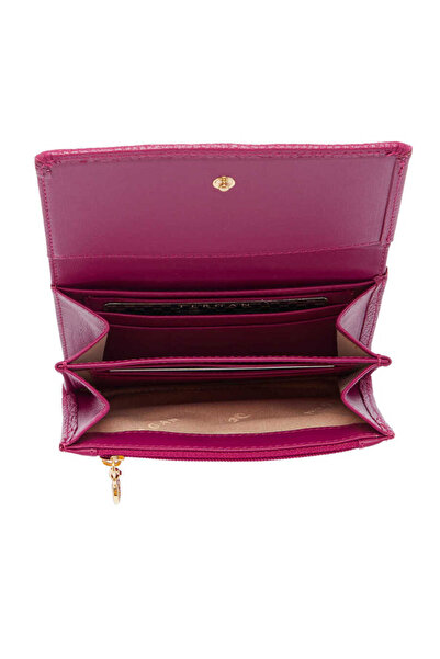Tergan Fuchsia Genuine Leather Women's Wallet - S1Cb00005815-M9F