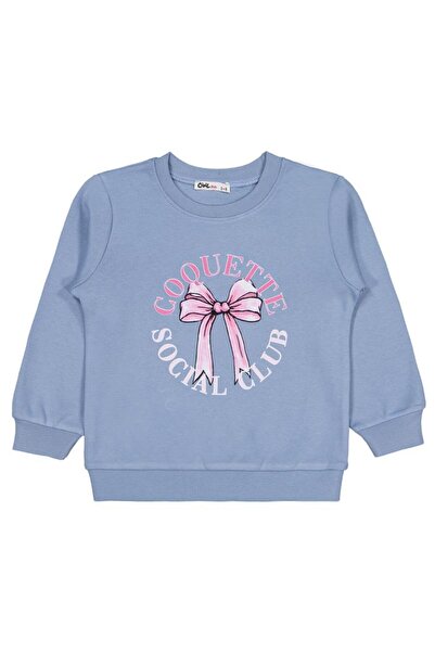 Civil Girls Kurdela Baskılı 2-5 Yaş Sweatshirt - Mavi 2-3 Yaş