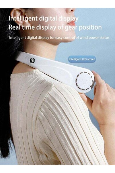 Bukela Portable Neck Fan, Rechargeable, 8000mAh, 5 Wind Levels for Outdoor Use