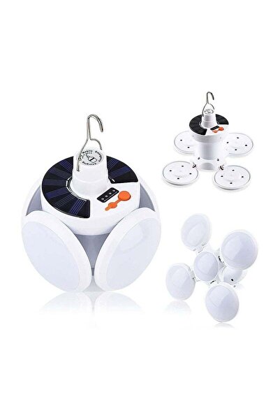 Bukela فانوس تخييم يعمل بالطاقة الشمسية، محمول، مزود بخطاف، لحالات الطوارئ