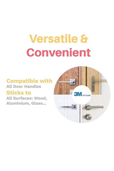 Bukela 2-Pack Child Proof Door Handle Locks, 3M Adhesive, No Drilling