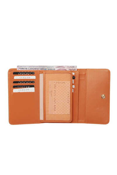 Tergan Orange Genuine Leather Women's Wallet - S1Cb00005730-T6T