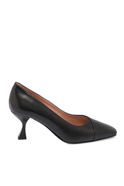 Tergan Siyah Rugan Deri Kadın Stiletto - K24S1AY67705-A23  Siyah