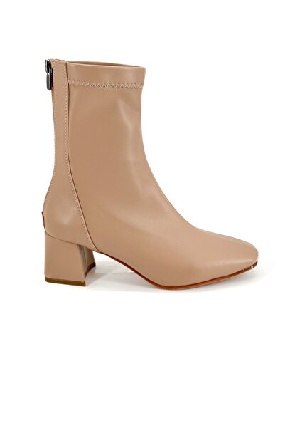 Shoebutik Δερμάτινες μπότες Helia Biscuit Color