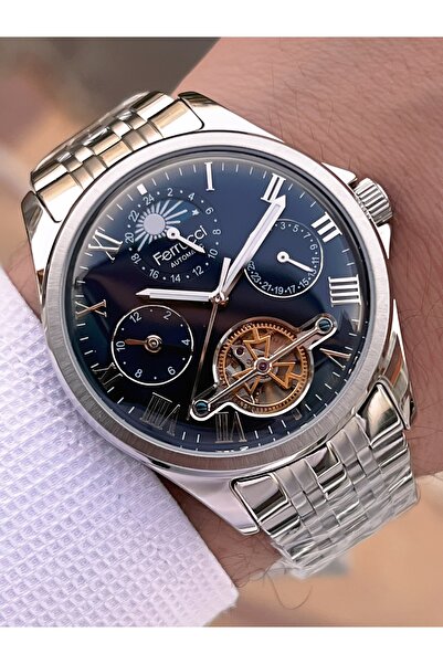 Ferrucci Men's Wrist Watch with Automatic&Wind 3 Atm Water Resistant Steel Cord Bfc.03571.04