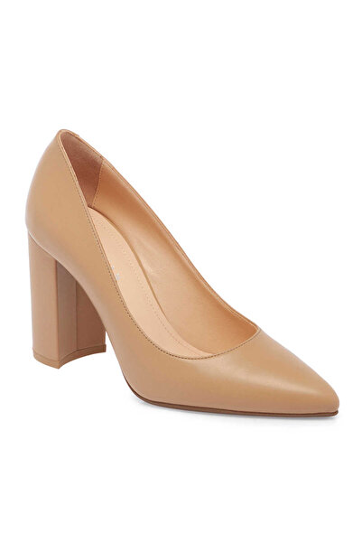 Tergan Nude Hakiki Deri Kadın Topuklu Ayakkabı - K24S1AY67598-Q9J