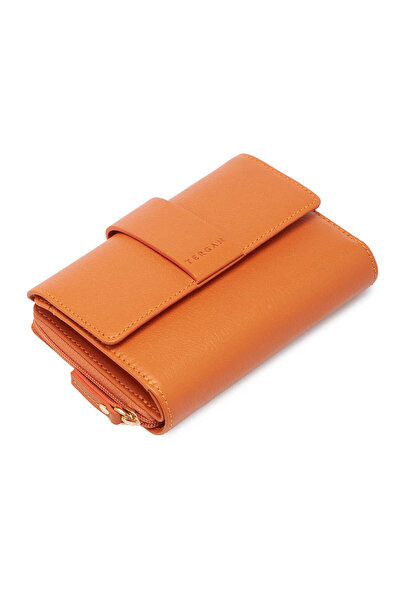 Tergan Orange Genuine Leather Women's Wallet - S1Cb00005813-H67