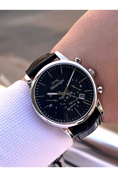 Slazenger Deri Kordon İç Fonksiyonları Aktif 10 Atm Suya Dayanıklı Erkek Kol ...