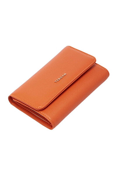 Tergan Orange Genuine Leather Women's Wallet - S1Cb00005730-H67