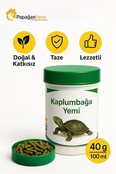 Papağanhane Su Kaplumbağası Yemi – Yüzen Form, Omega-3, Kalsiyum ve Renk Canlılığı İçin 40 g / 100 ml