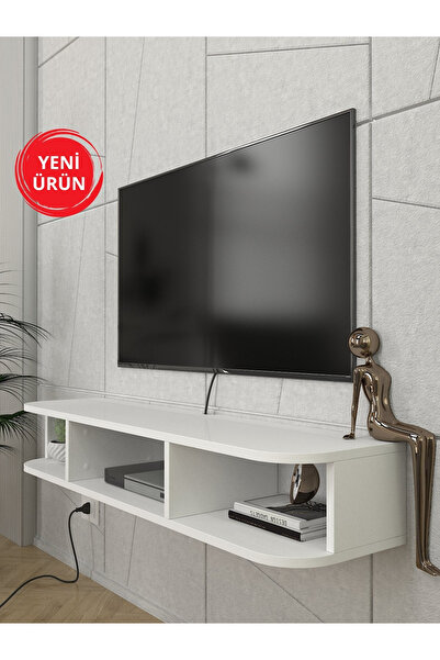 Dekorister Bask Tv Sehpası Beyaz 120 Cm