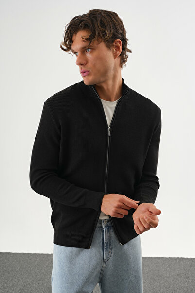 No Way Men's Regular Fit Full Zip Knit Cardigan