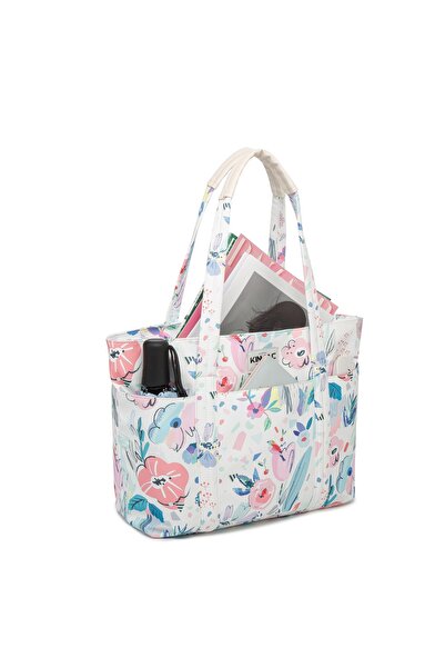 Kinmac Women's bag, Kinmac, Floral art, White