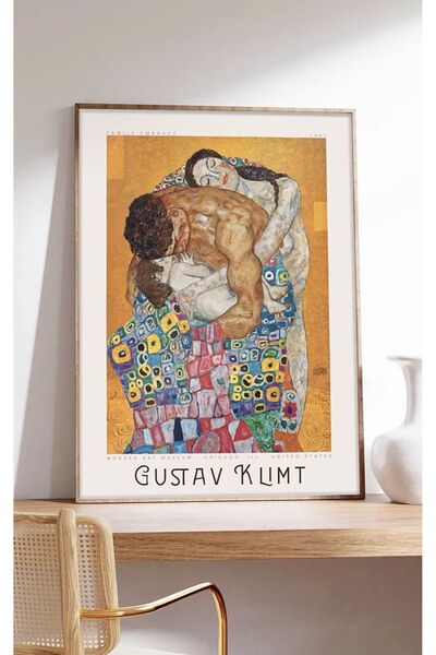 Taranist Kağıt Poster - Gustav Klimt - Family Embrace Aile Kucaklaşması Aile ...
