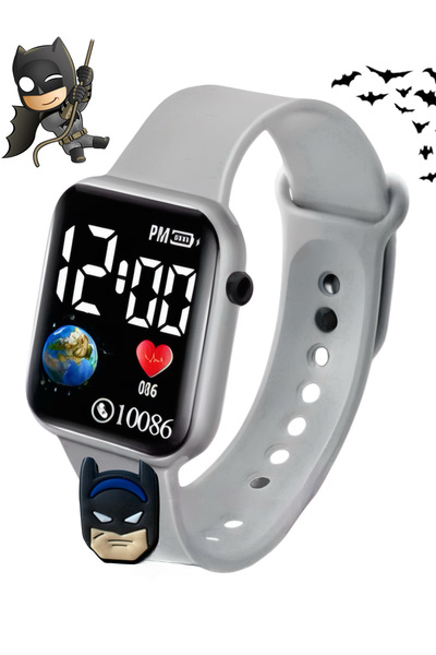 Onkatech Su Geçirmez Figürlü Dijital Led Ekran Işıklı Akıllı Çocuk Saati