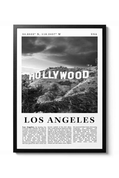 Taranist Kağıt Poster Usa Los Angeles Duvar Dekorasyonu Kalın Kuşe Dekoratif ...