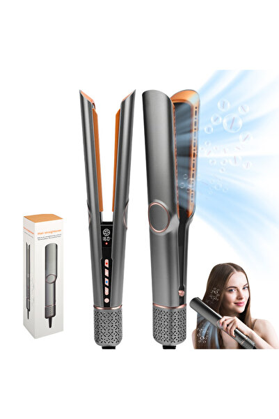 TSItech Placa de indreptat parul cu aer cald si uscator, 2 in 1, Putere 1300W...