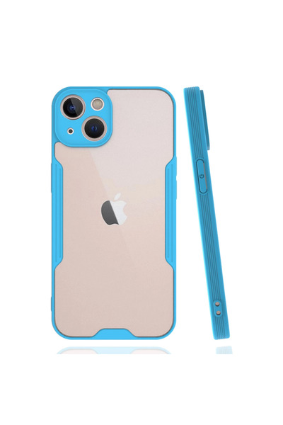 Najmaddin حافظة آيفون 14 بلس بلاتينيوم سيليكون - أزرق