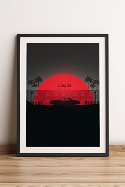 Taranist Kağıt Poster Drive Nightcall Sunset Car Retro - Ryan Gosling - Kuşe ...