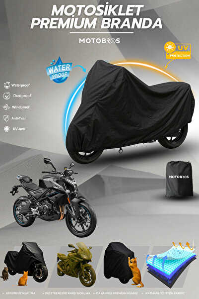 Motobros Motosiklet Branda CF 450 NK Siyah Su Geçirmez Ve Dayanıklı (EN KALIN) Kumaş Ömürlük Kullanım