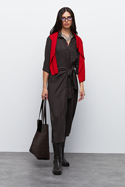 urban focus Tie Detailed Shirt Dress