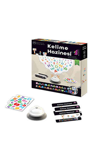 ZEKÜP Word Treasure Word Game 6+ Years Old 2+ Players 50 Word Cards+Bell