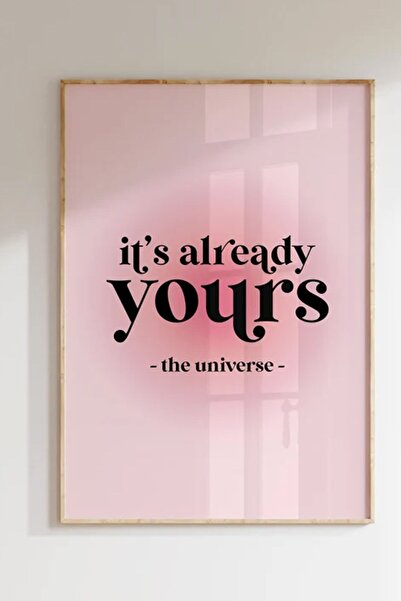 Taranist Kağıt Poster - Check Hesap Pembe It's Already Yours O Zaten Senin