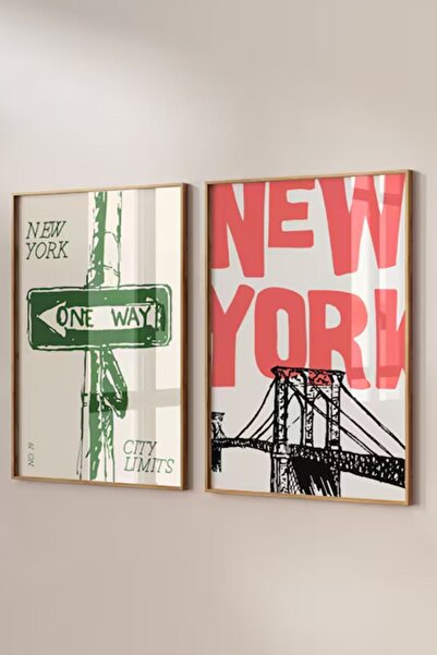 Taranist Kağıt Poster - New York Bridge Minimalist Art