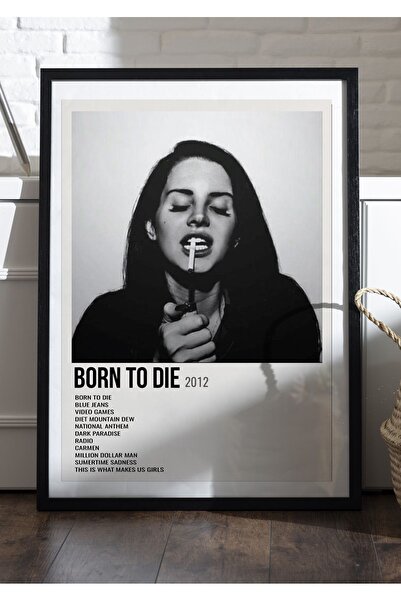 Taranist Kağıt Poster Lana Del Rey Born To Die Kuşe Kalın (30X42 CM)