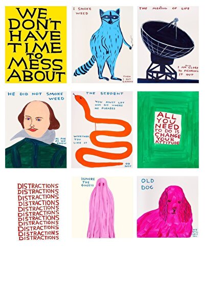 Taranist David Shrigley Kağıt Poster 9 Adet 10x15 Cm