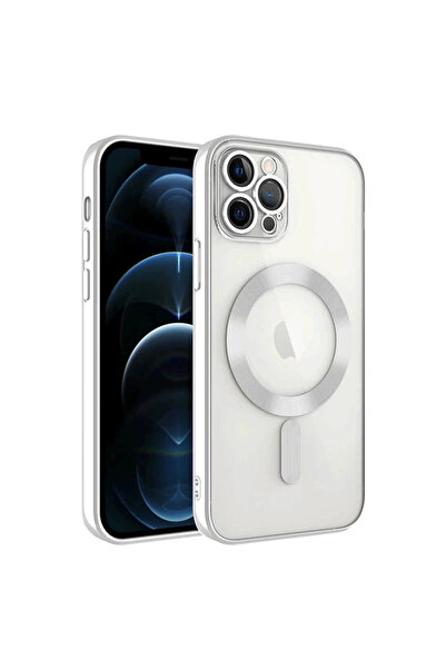 Twin Store غطاء آيفون 14 كروس مغناطيسي آمن - فضي