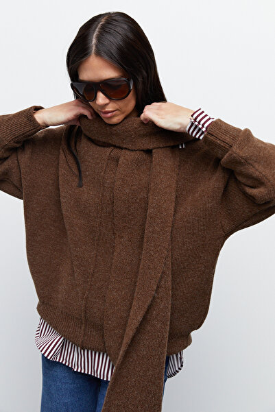 urban focus Oversized Sweater with Scarf