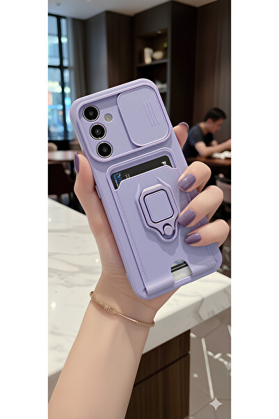 TechTrove Samsung Galaxy S23 FE Kılıf Kamera Koruma Sürgülü Kartvizitli Kartl...