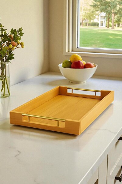Kitchen Way Bamboo Handle Tray Kw-970
