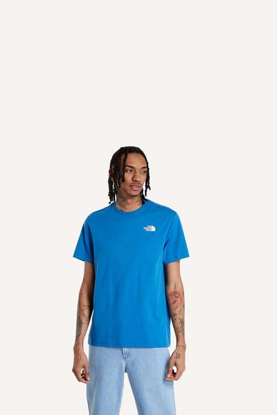 THE NORTH FACE Erkek REDBOX Tişört - EU NF0A2TX2M191 Banff Blue-XXL