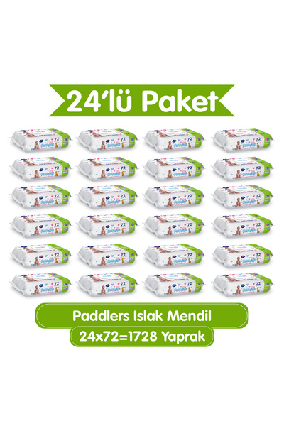 Paddlers Islak Mendil 24x72 li Koli (1728 Yaprak)