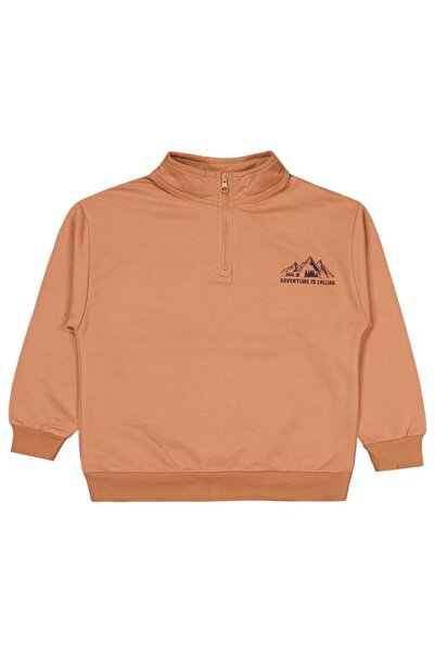 Civil Boys Hanorac cu imprimeu Mountaın pentru copii 6-9 ani - Portocaliu 7-8...