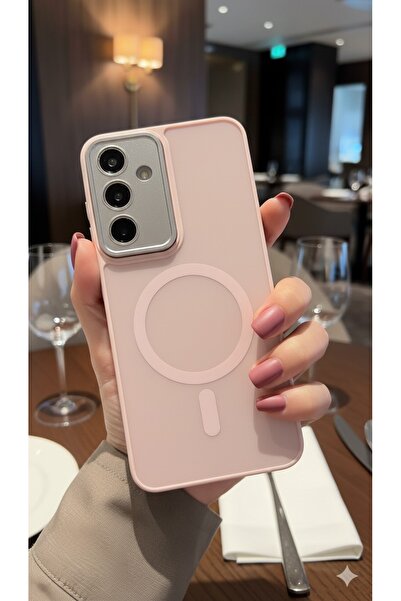 Hatreds Samsung Galaxy S24 FE Uyumlu Buzlu MagSafe Özellikli Kamera Korumalı ...