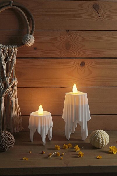 3D Decorative Bohemian Flying White Candles TeaLight Candle Gift (Height:8cm* Width:4.5cm)
