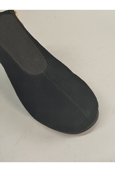 Lucciola Kadın Hakiki Deri Taban Aksesuar Detaylı Siyah Süet Bot