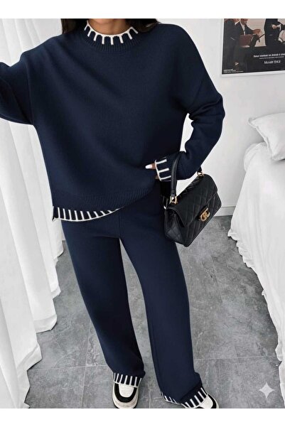 Elfin Split Sweatshirt Pants Bottom-Upper Set