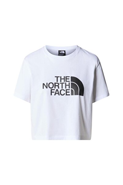 THE NORTH FACE W CROPPED EASY Kadın Tişört NF0A87NAFN41 Beyaz-M