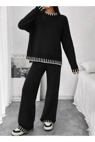 Elfin Split Sweatshirt Pants Bottom-Upper Set