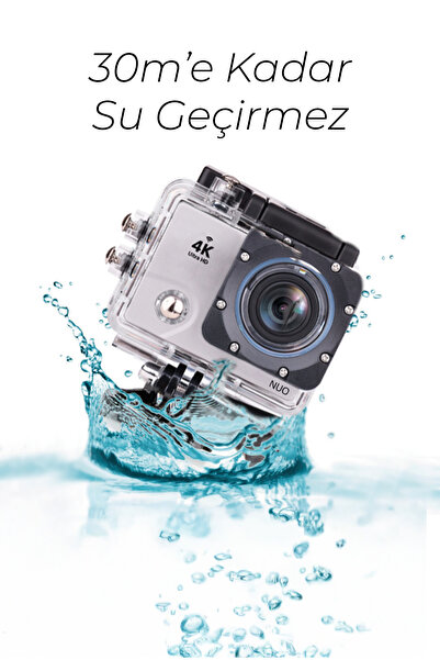 NUO CWP-11 4K WiFi Aksiyon Kamera | Su Geçirmez Kutu, Geniş Açı Lens, Spor & Outdoor Kamera