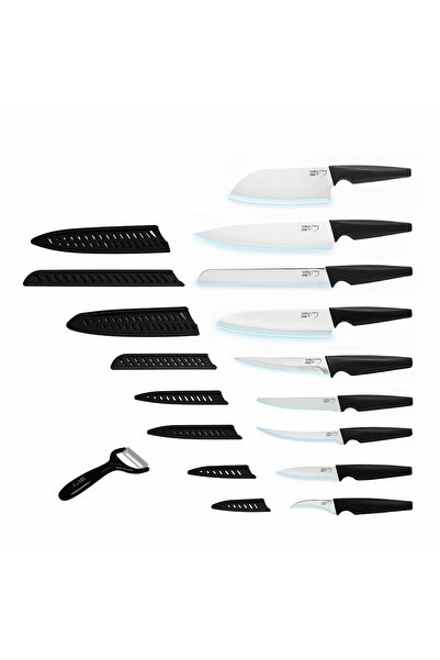 VAV GET Premium 18-Piece Black Stainless Steel Knife Set