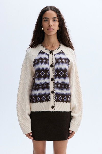 Mudo Jacquard Cycling Collar Cardigan